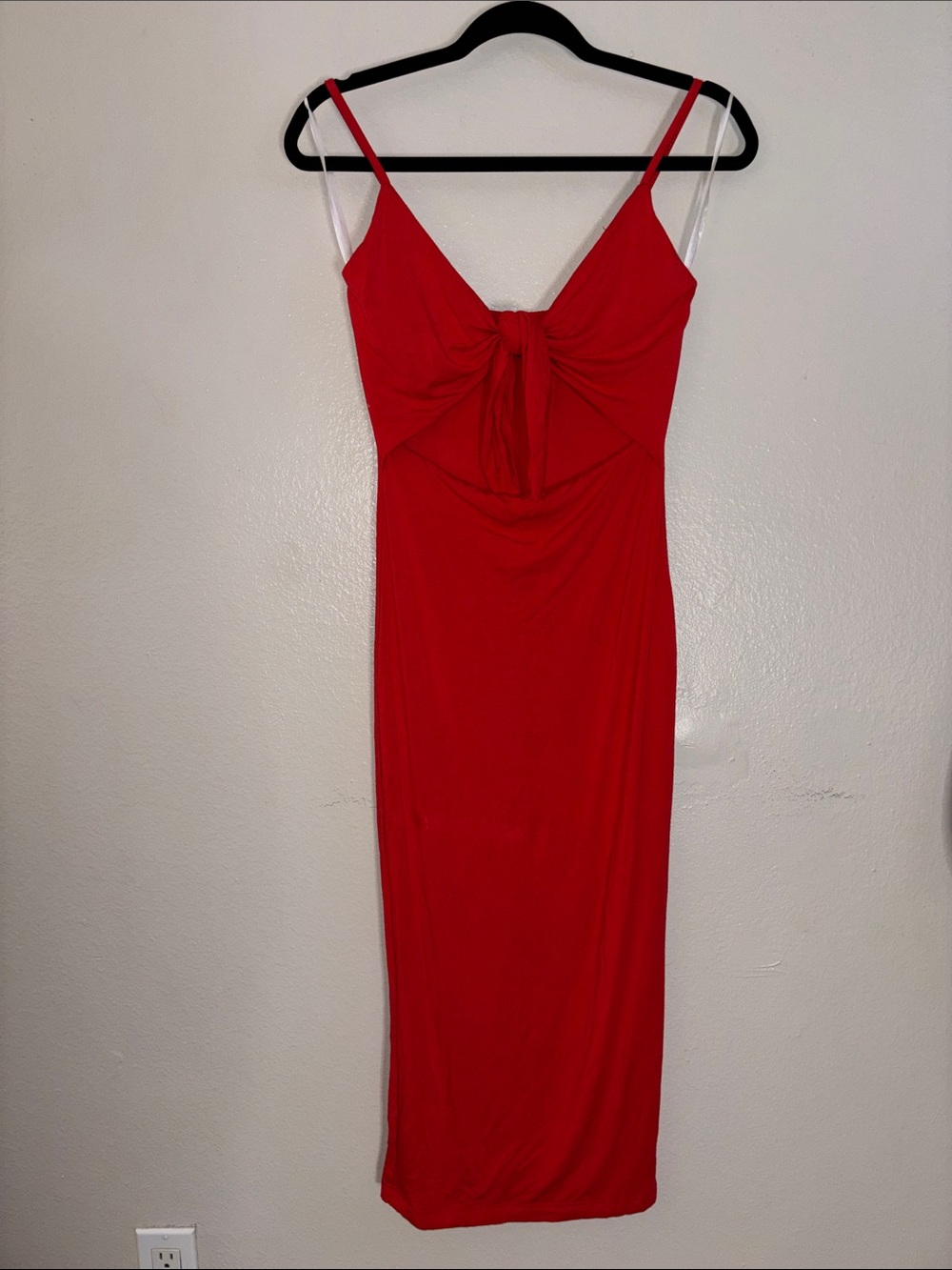 JLuxeLabel Red Tie-Front Slip Dress - Women's Elegant Evening Dress